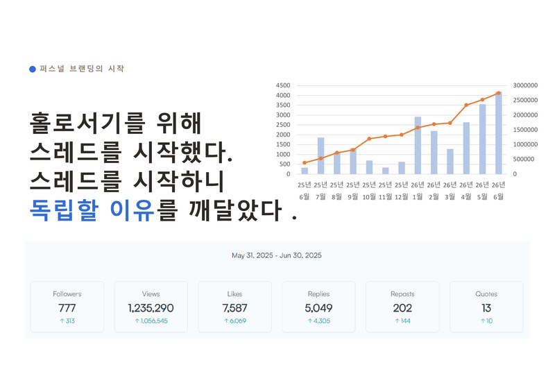 채원님 스레드 1년 성장 차트